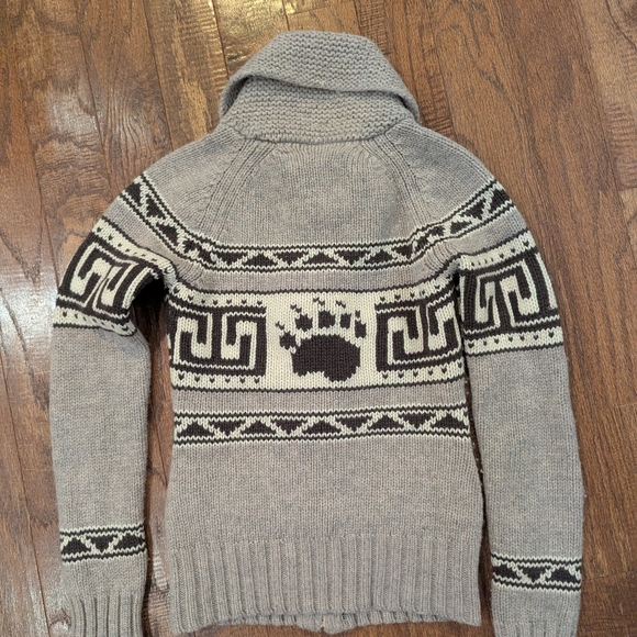 Vintage TNA Wool Knit Sweater Cardigan Jacket, Classic Knit Pattern Size XS - Picture 4 of 11